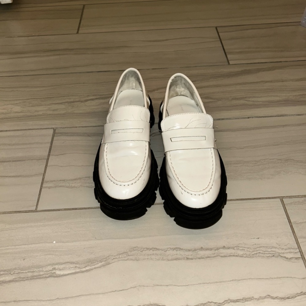 White Chunky Loafers